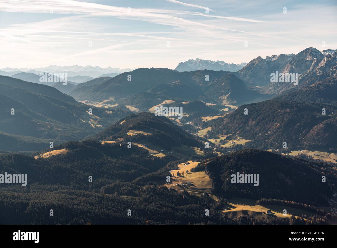Paisaje alpino cerca de Filzmoos, Salzburgo, Austria Foto de stock