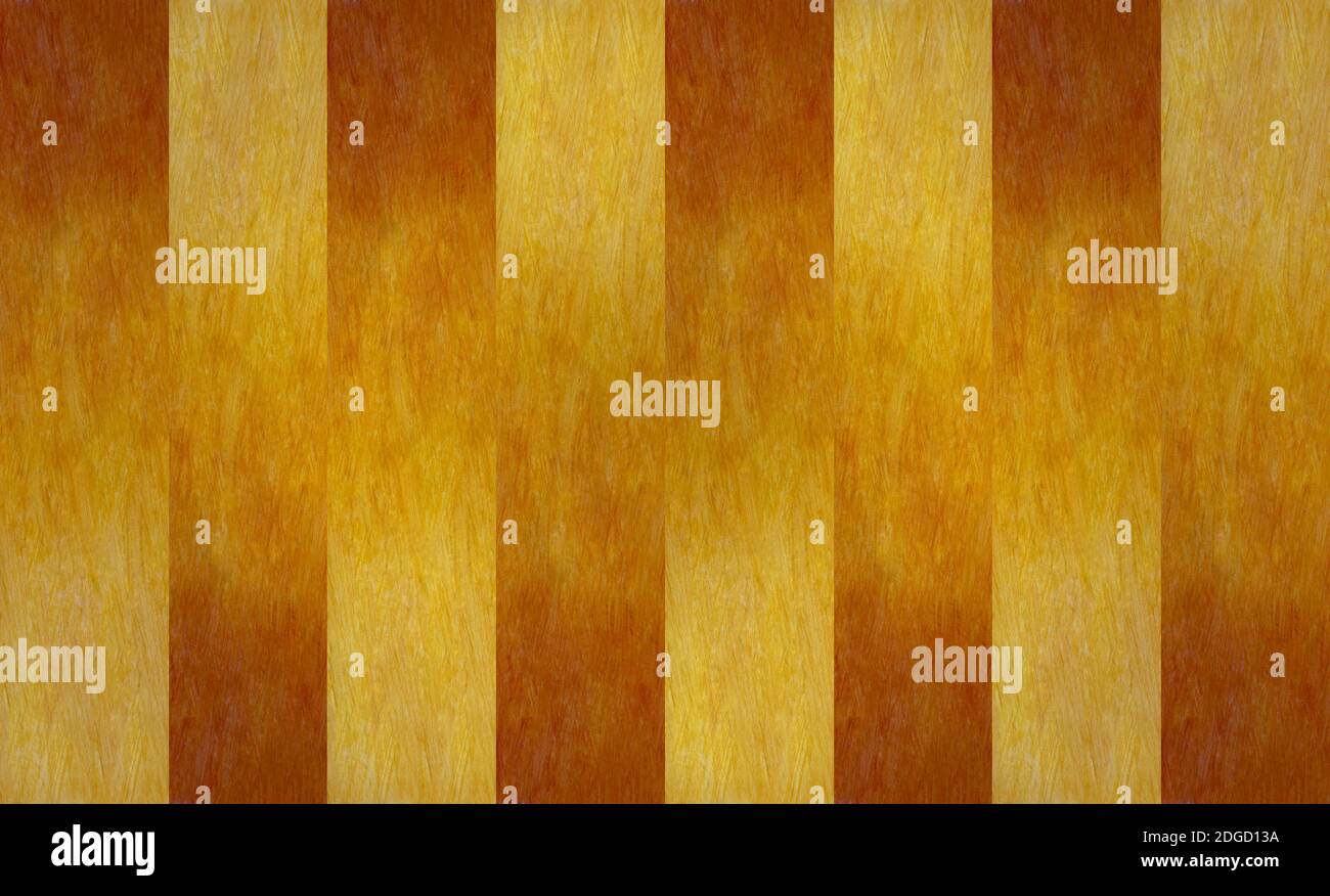 Fondo de rayas verticales de madera de color marrón y amarillo escalonado patrón geométrico Foto de stock