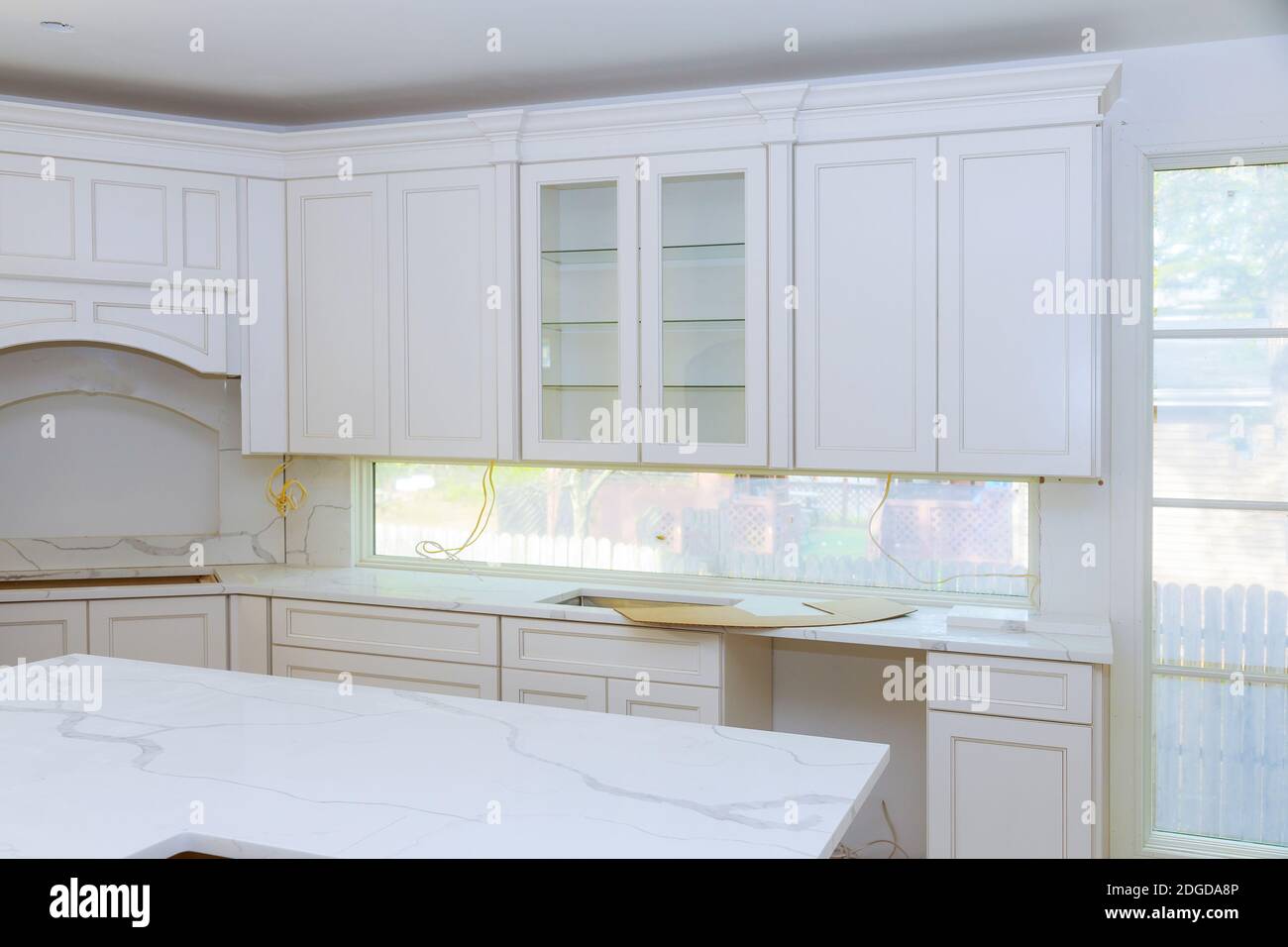 Mejoras del hogar cocina remodela view instalado en una cocina nueva Foto de stock