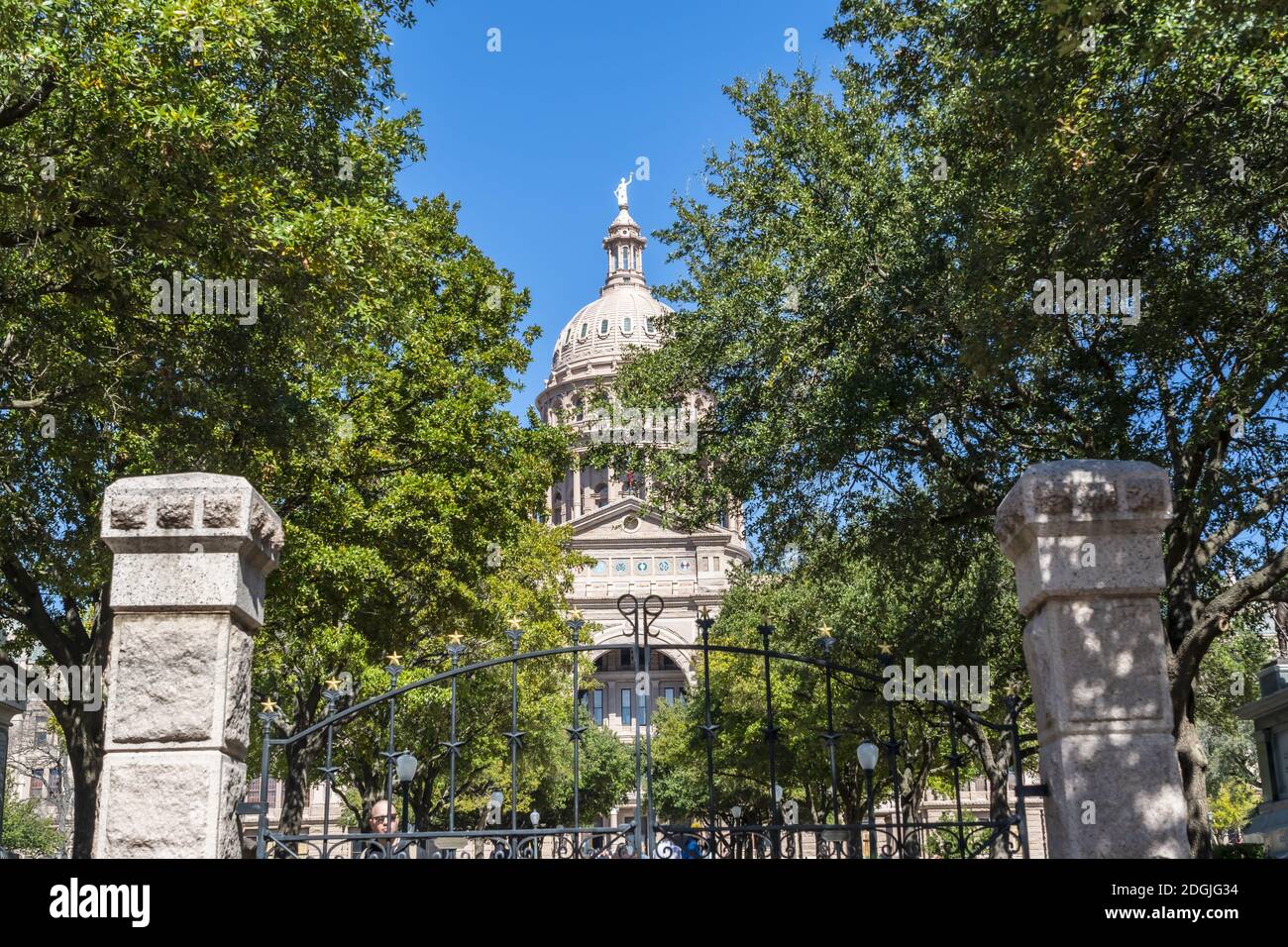Vistas aéreas de la ciudad de Austin, Texas Río Colorado Foto de stock