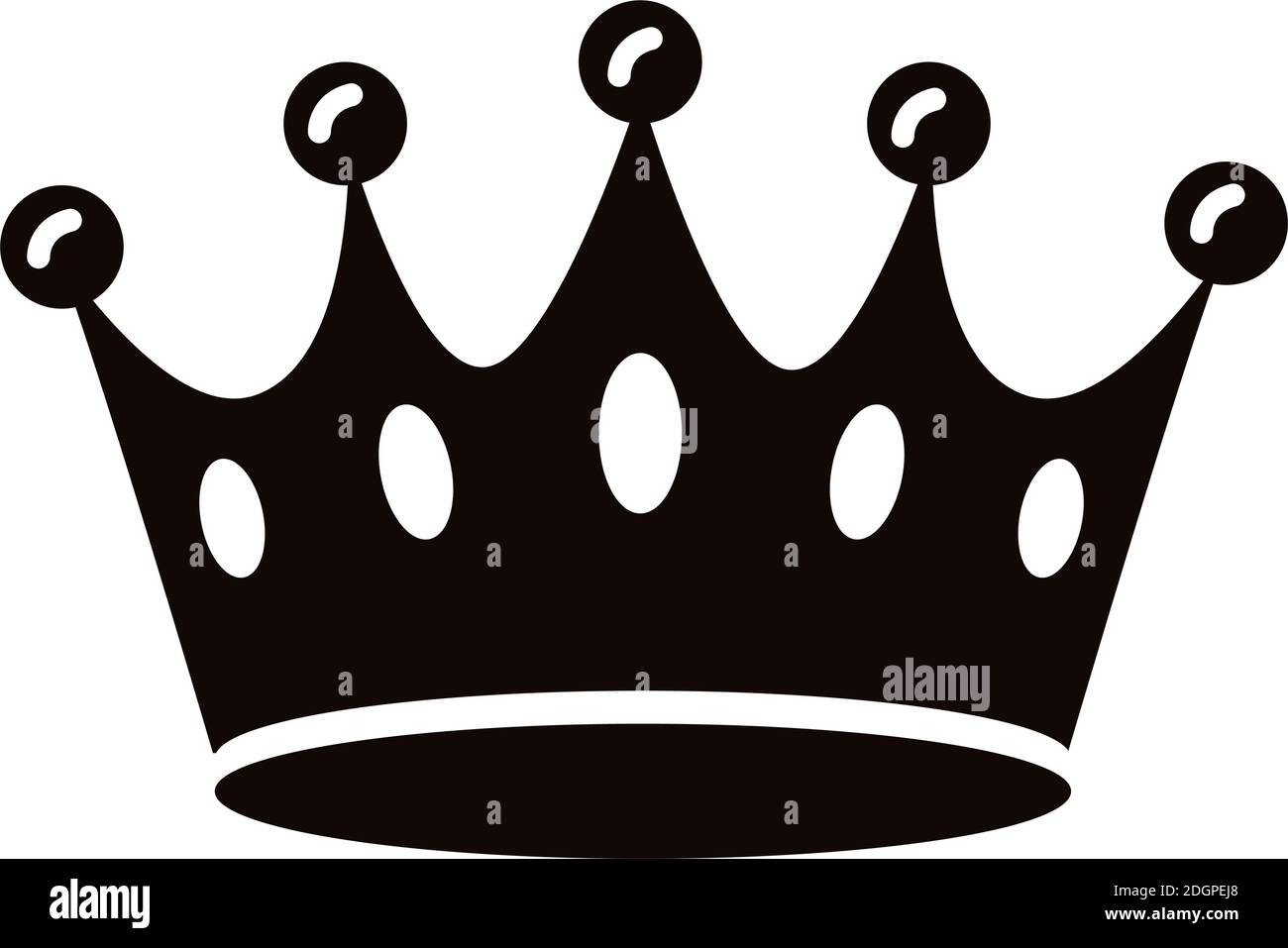 corona rey silueta real estilo vector ilustración diseño Imagen Vector