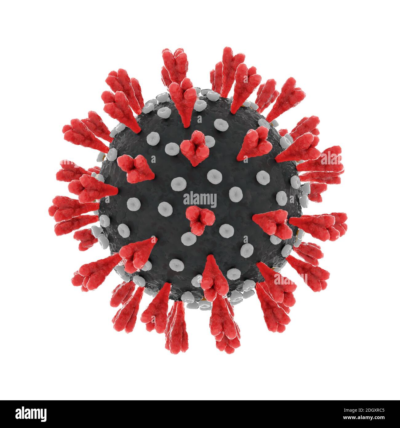 presentación 3d de un germen coronavirus aislado sobre fondo blanco Foto de stock