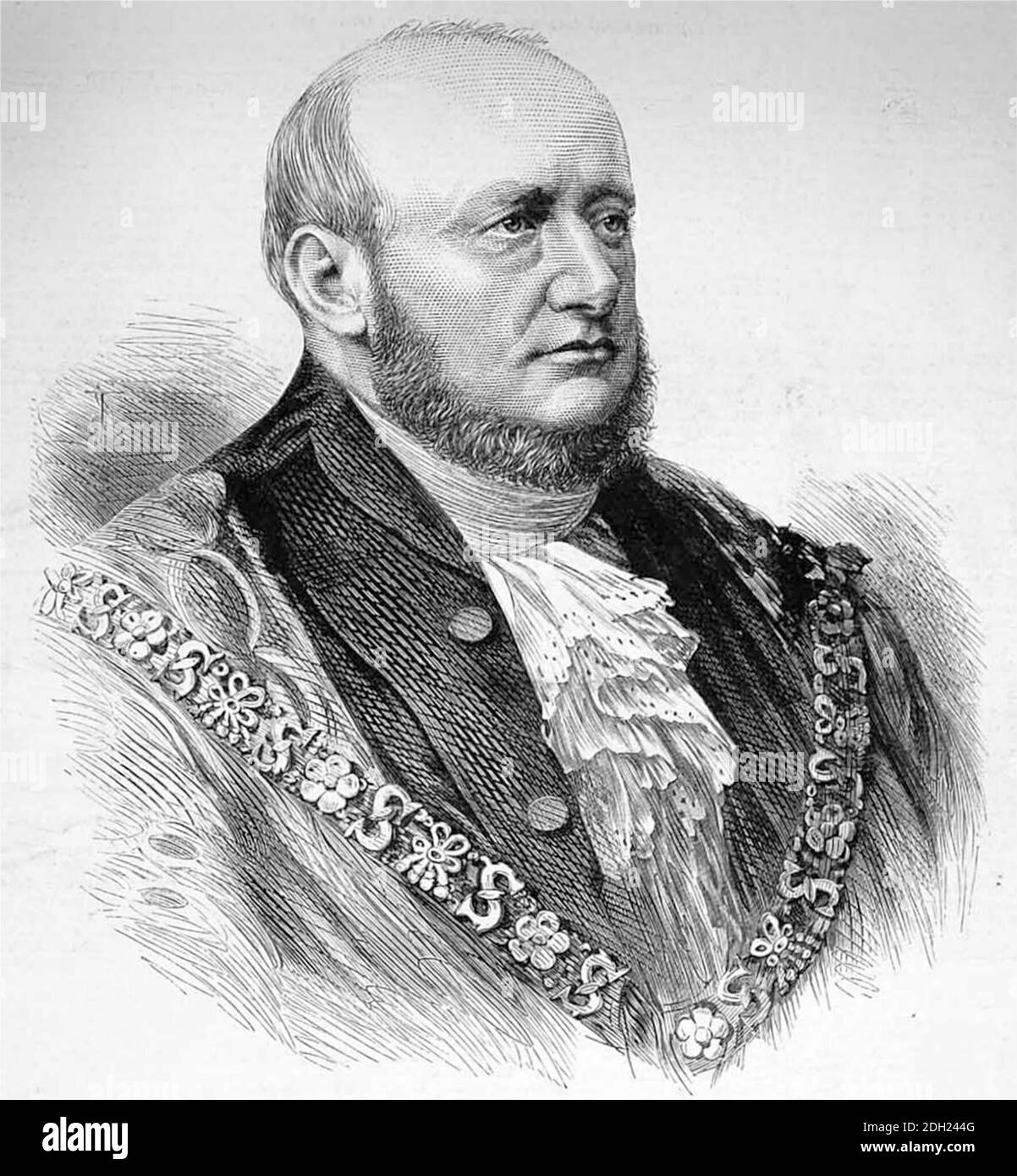 Alderman David Henry Stone (1812 - 1890) Señor Alcalde de Londres en 1849. Foto de stock