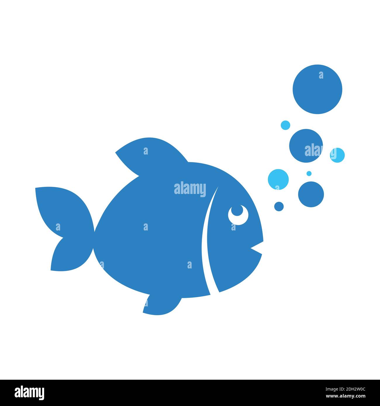 simple logotipo de pez icono vector concepto de diseño Ilustración del Vector
