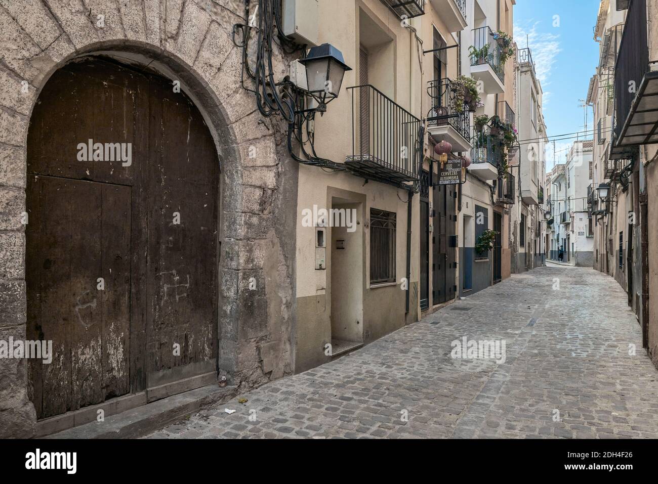Calles típicas del casco antiguo en la ciudad de onda, Castello, Castellón  de la Planá, España, Europa Fotografía de stock - Alamy