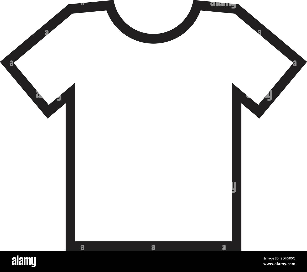 Icono de contorno de camiseta, estilo de diseño plano, ilustración  vectorial Imagen Vector de stock - Alamy