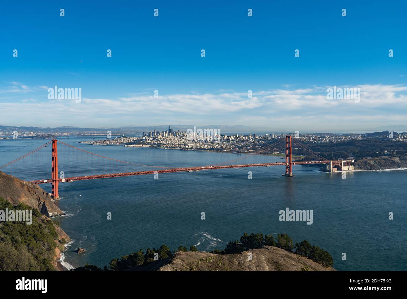 Puente Golden Gate visto desde Marin Headlands Foto de stock