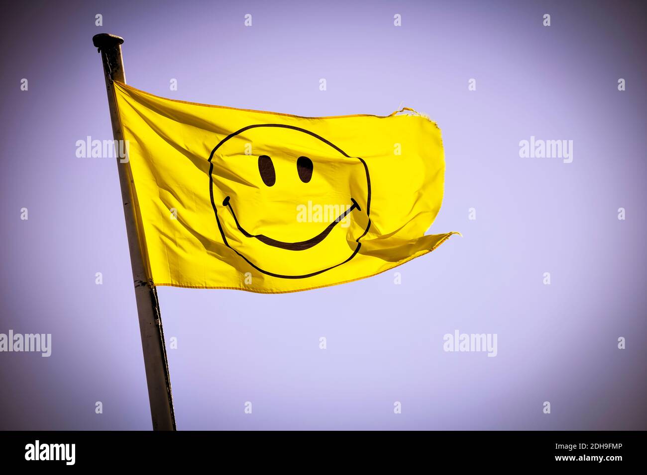 Smiley Bandera en Hamburgo, Alemania Foto de stock