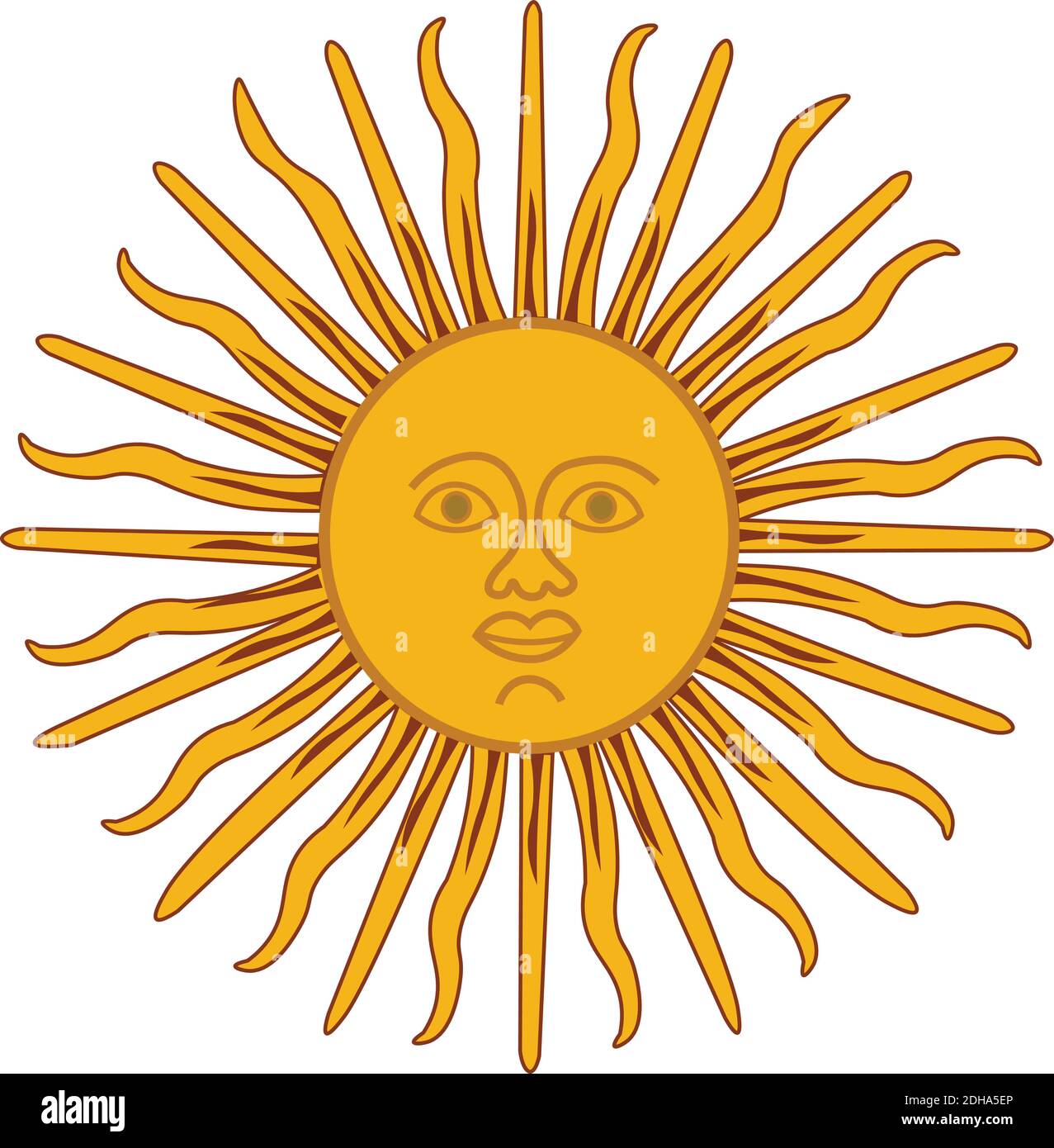 logo frecuencia mudo Cara aislada del Sol. Bandera de Argentina símbolo Imagen Vector de stock -  Alamy