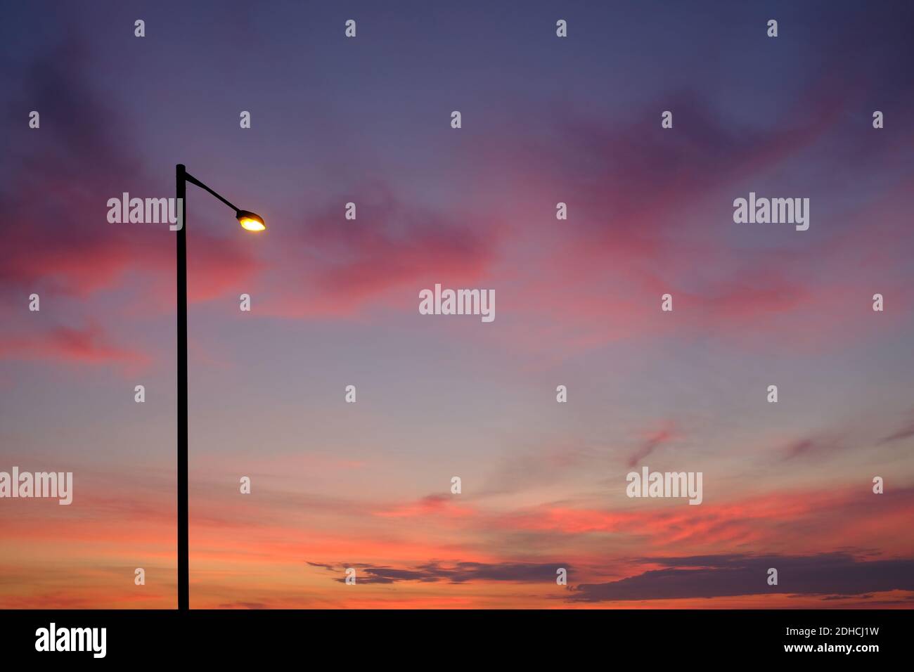 Tiempo de iluminación, Whitehead, Condado de Antrim Foto de stock