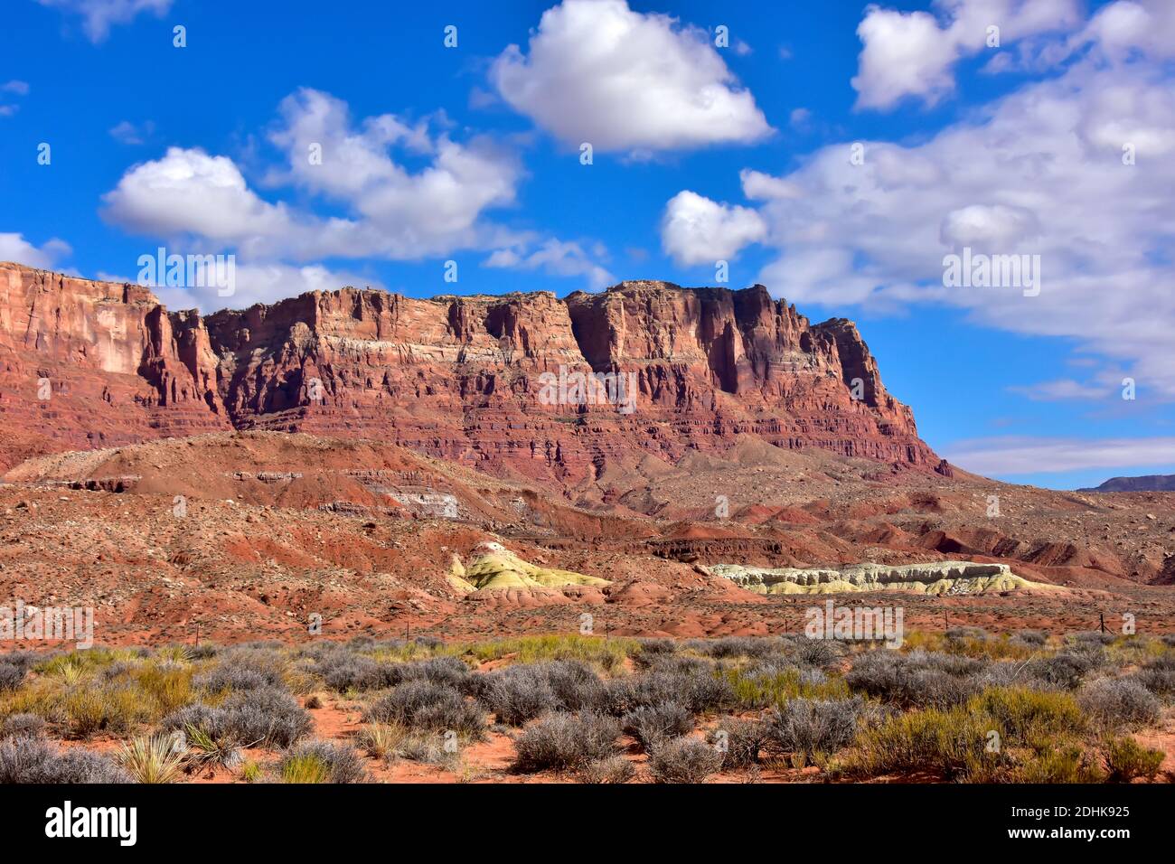 Vista de los coloridos acantilados de Vermilion, en Arizona. Foto de stock