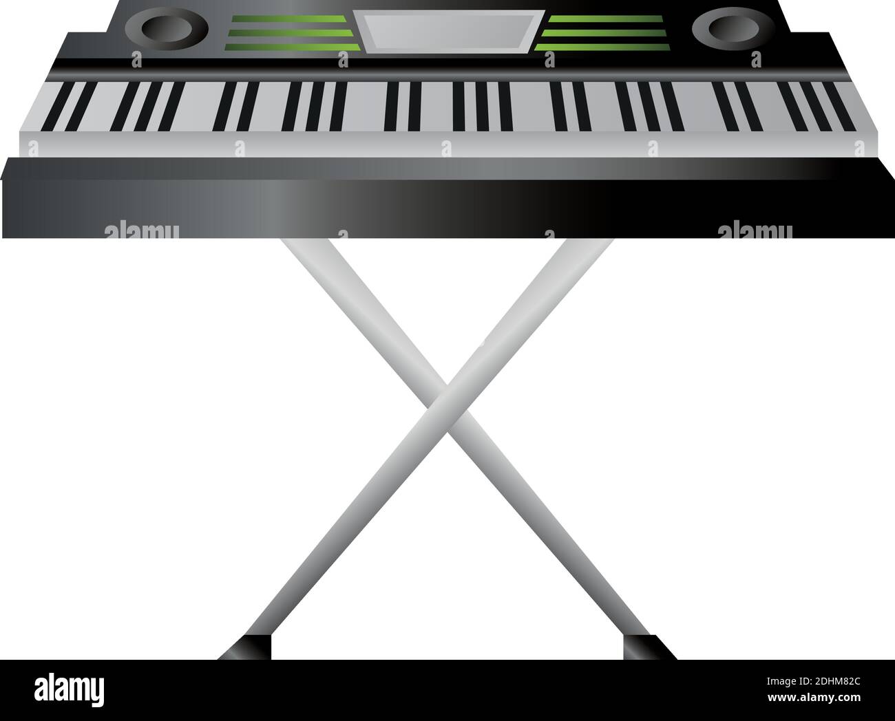 sintetizador teclado instrumento musical vector ilustración icono detallado  Imagen Vector de stock - Alamy