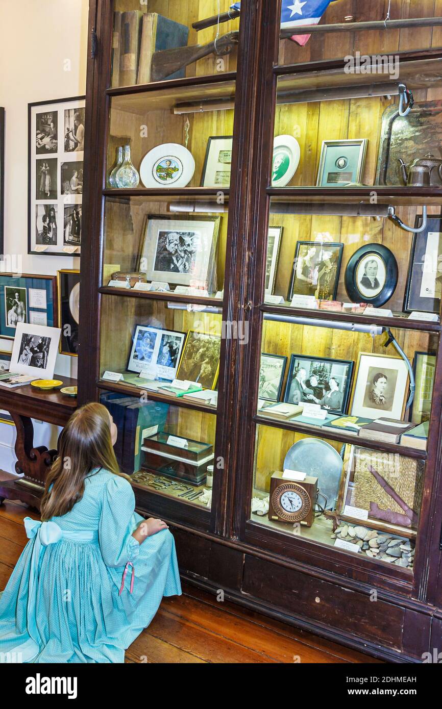 Alabama Tuscumbia Ivy Green Helen Keller lugar de nacimiento, casa histórica sordo ciego el trabajador del milagro, interior, Foto de stock