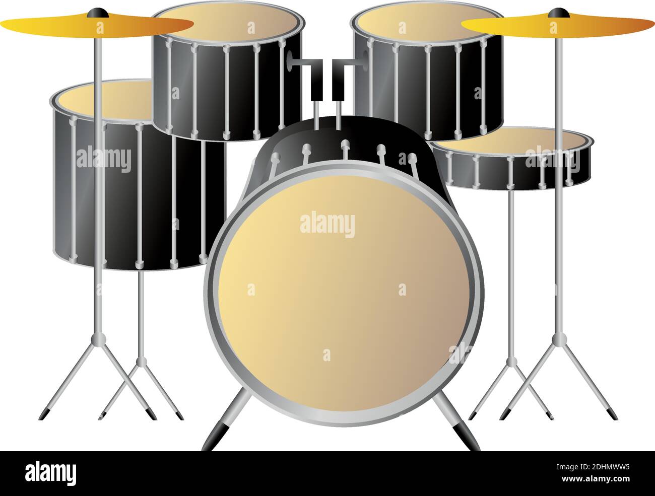batería orquesta percusión instrumento musical ilustración icono detallado Vector de stock Alamy