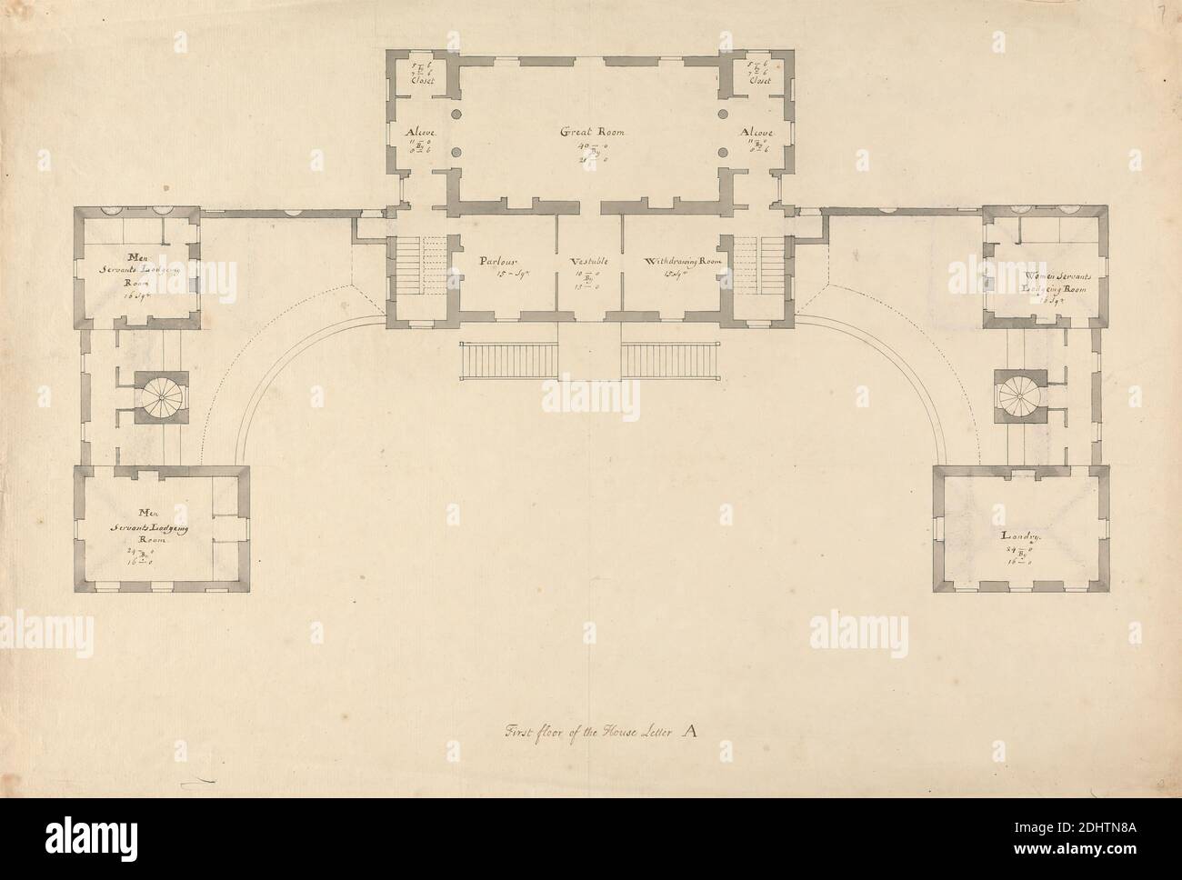 Whitton House, Middlesex First Floor Plan, Roger Morris, 16951749