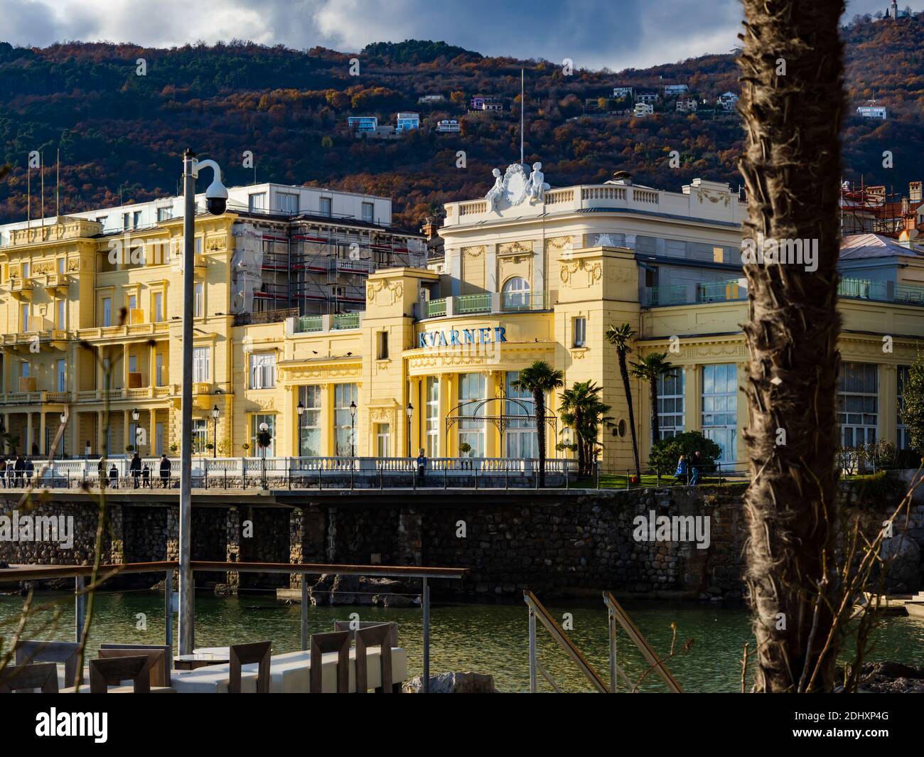 Hotel Kvarner en Opatija en Croacia Europa Foto de stock