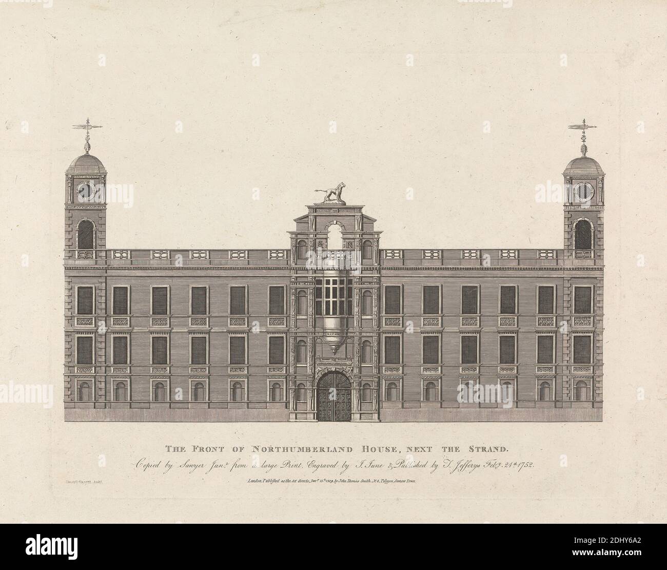 The Front of Northumberland House, Next the Strand, Richard Sawyer