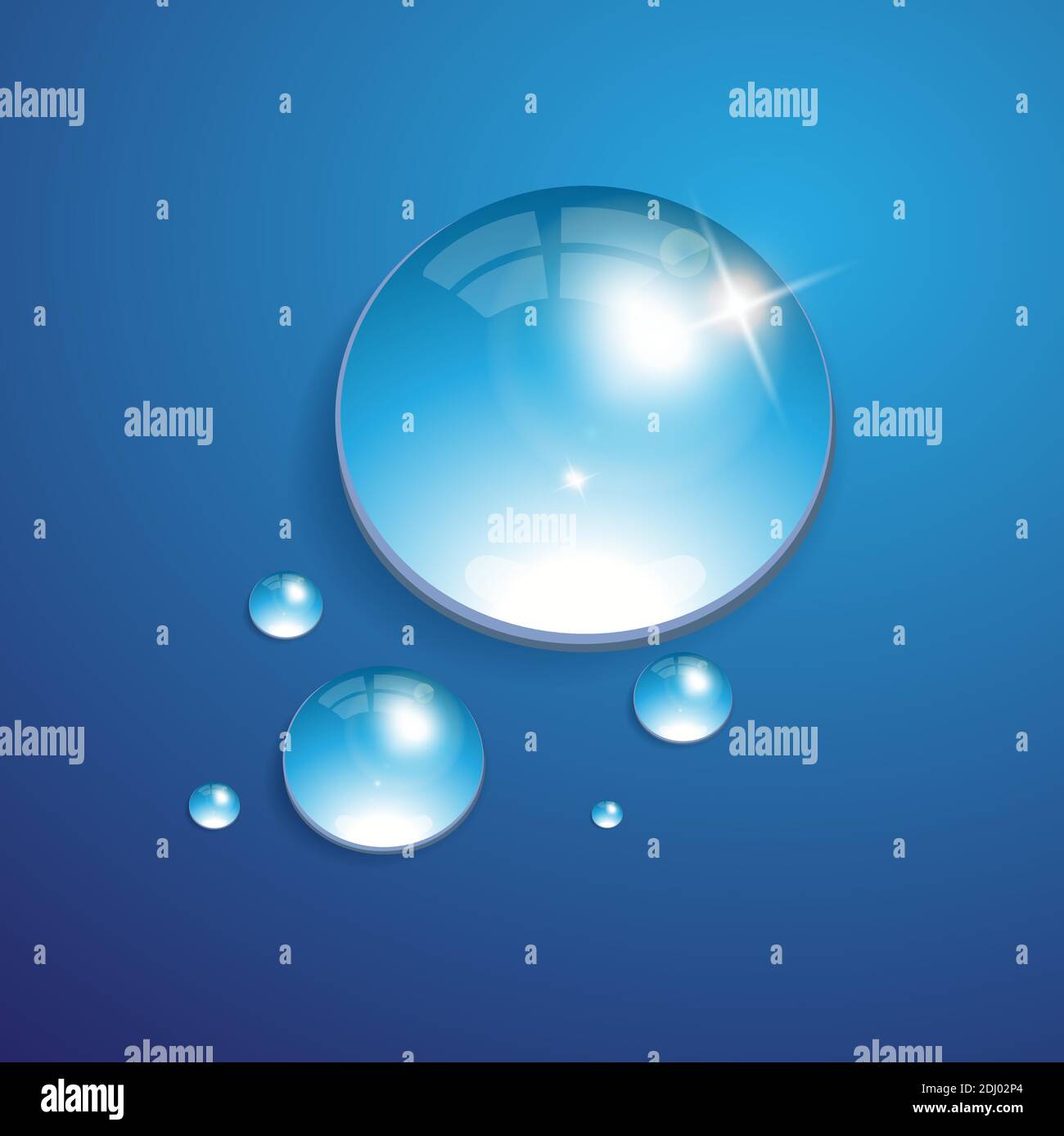 Vector de la gota de agua Ilustración del Vector