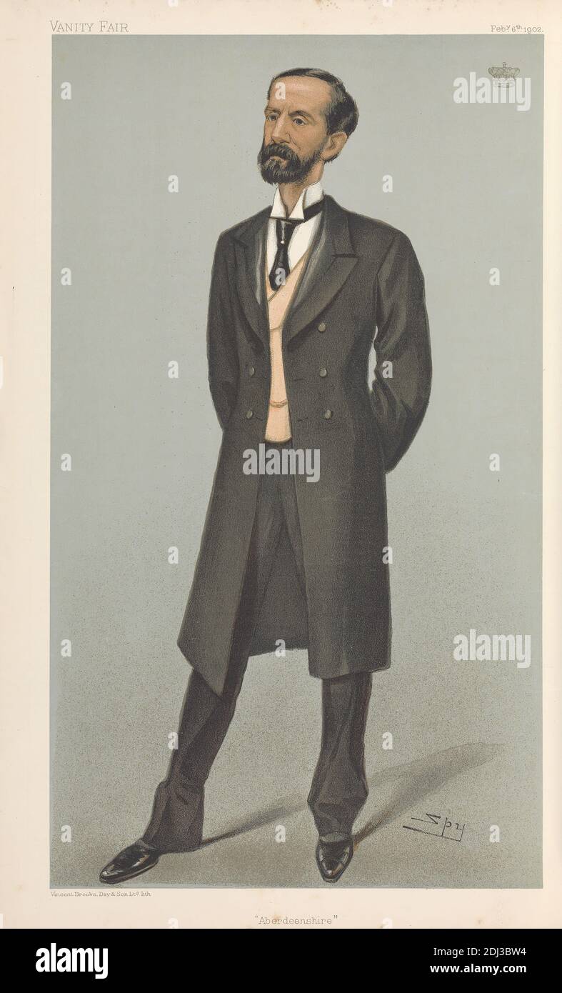 Vanity Fair: Literario; 'Aberdeenshire', John Campbell Gordon, conde de Aberdeen, 6 de febrero de 1902, Leslie Matthew 'Spy' Ward, 1851–1922, británico, 1902, Chromolithograph Foto de stock