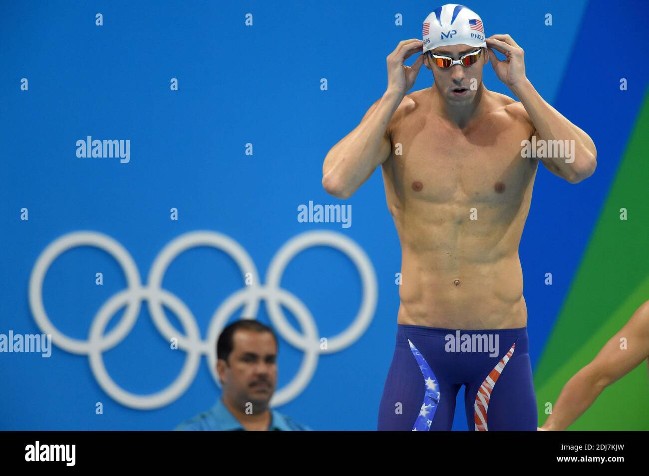 Michael Phelps compite en la competencia de natación día 3 en los Juegos  Olímpicos de Río 2016 el 7 de agosto de 2016 en Río de Janeiro, Brasil.  Foto de Lionel Hahn/