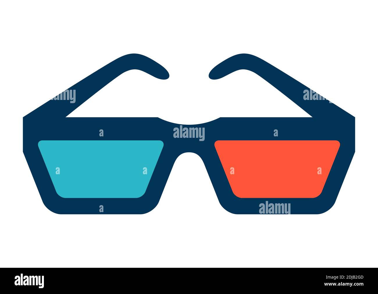 Conmemorativo Excelente discordia Ilustración de gafas 3d para cine Imagen Vector de stock - Alamy