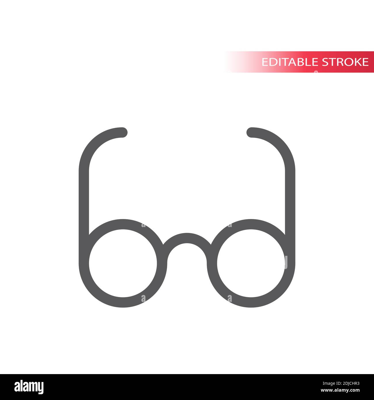Gafas o gafas icono de vector de línea. Anteojos simples símbolo de trazo  editable Imagen Vector de stock - Alamy