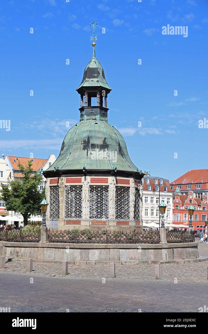 Alemania, Mar Báltico, Mecklemburgo-Pomerania Occidental, Ciudad Hanseática de Wismar, arte acuático Foto de stock