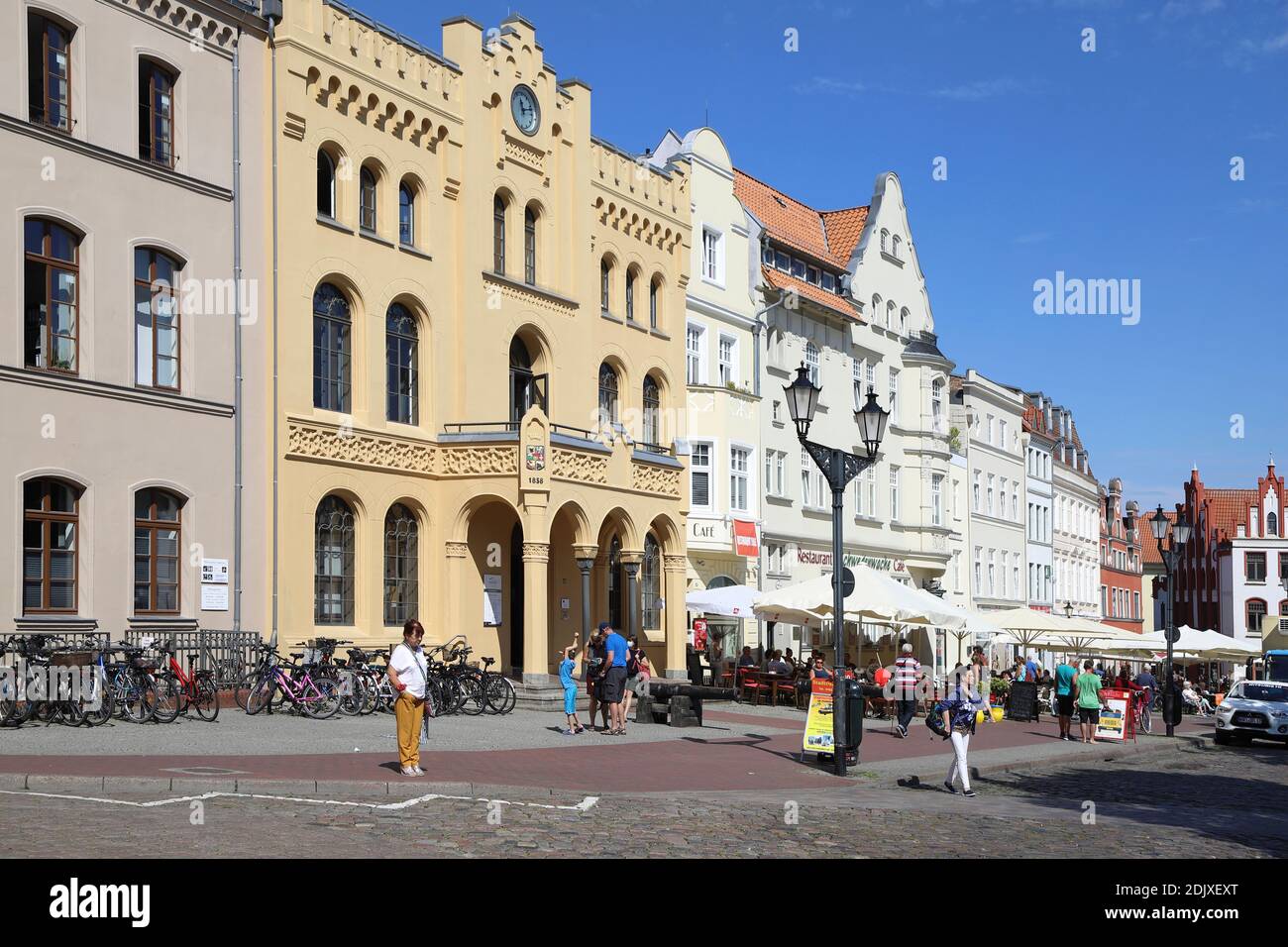 Alemania, Mar Báltico, Mecklemburgo-Pomerania Occidental, Ciudad Hanseática de Wismar, am Markt Foto de stock