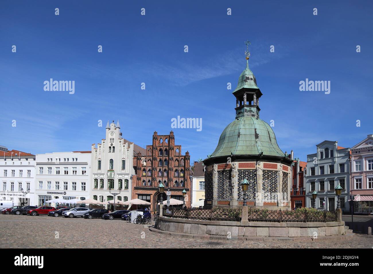 Alemania, Mar Báltico, Mecklemburgo-Pomerania Occidental, Ciudad hanseática de Wismar, arte acuático, Alter Swede Foto de stock