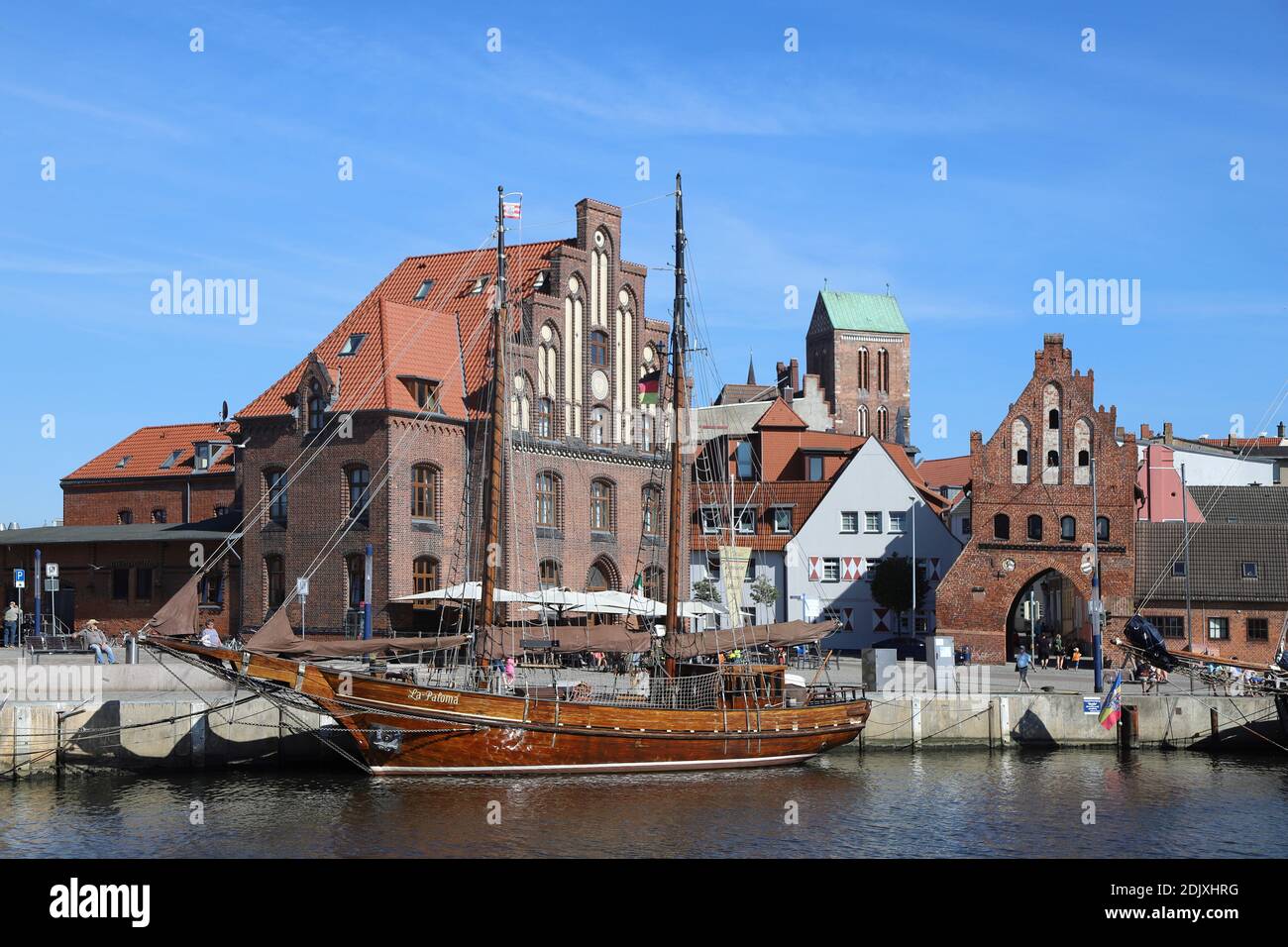 Alemania, Mar Báltico, Mecklemburgo-Pomerania Occidental, Ciudad Hanseática de Wismar, Puerto Viejo Foto de stock
