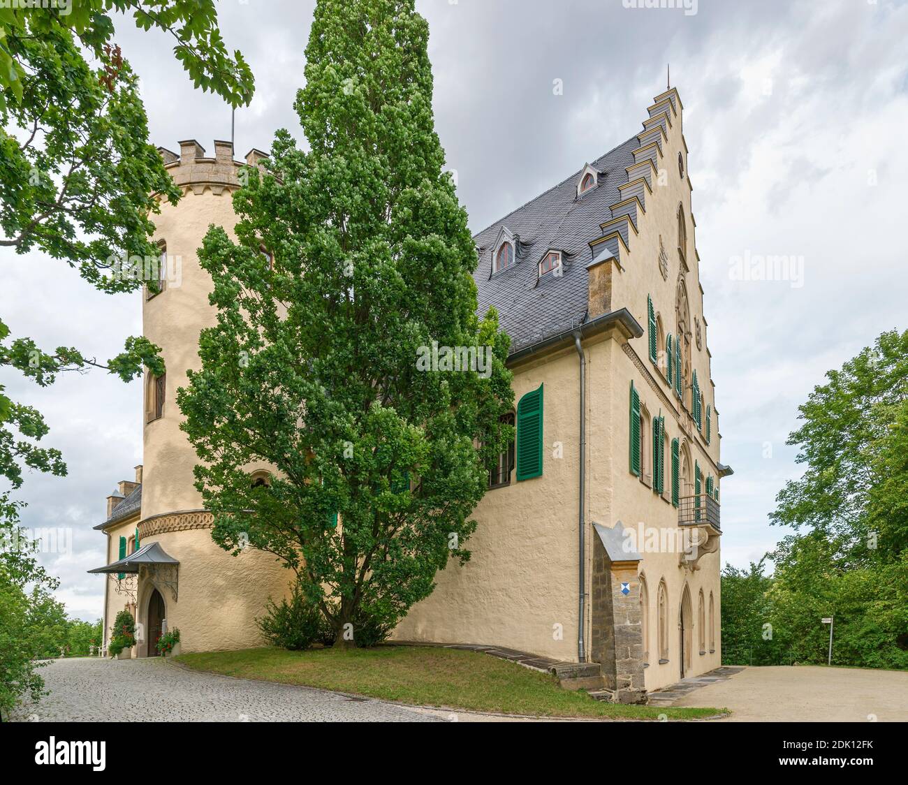 Alemania, Baviera, Rödental - Unterwohlsbach, Castillo de Rosenau, desde SW Foto de stock