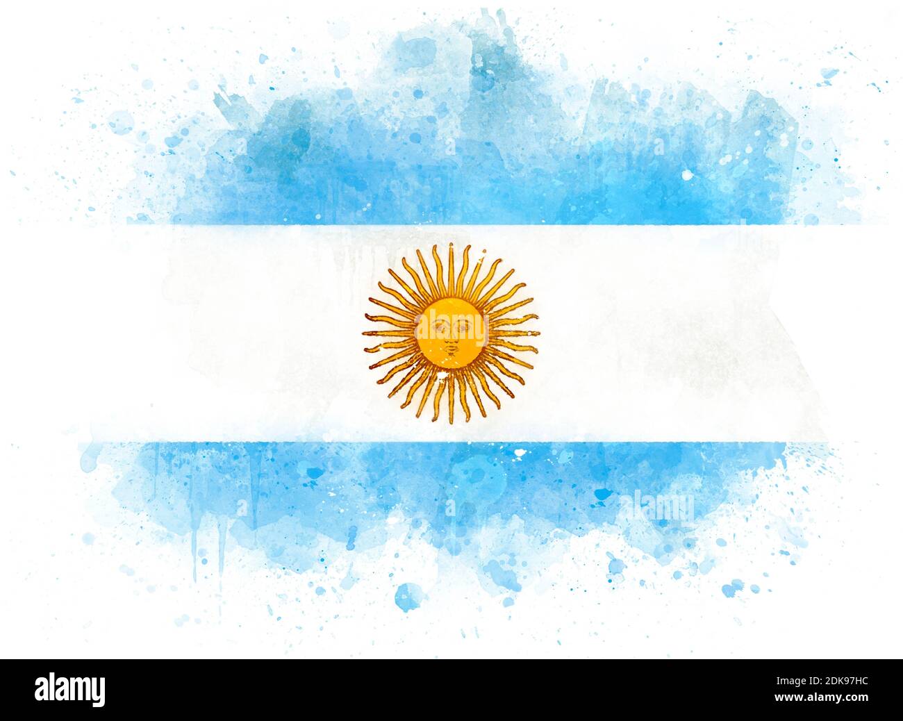 Bandera de Argentina como ilustración de acuarela Fotografía de stock -  Alamy