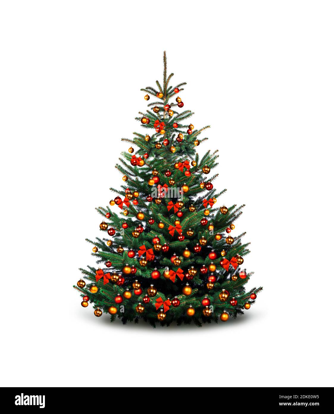 Árbol de Navidad decorado con colores sobre un fondo blanco Fotografía de  stock - Alamy