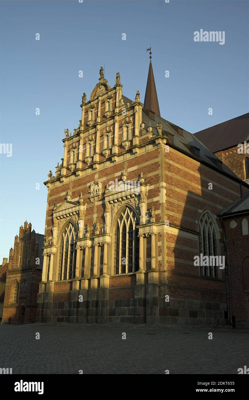 Roskilde, Dinamarca, Dänemark: Exterior de la Capilla de Christian IV; Außenansicht der Kapelle von Christian IV; kaplica Christiana IV Foto de stock