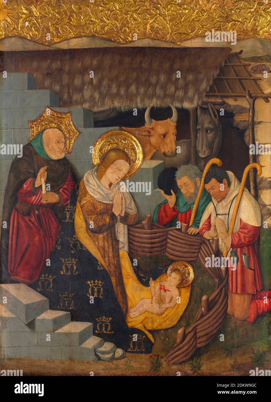 La Natividad de Jaume Ferrer, alrededor de 1457 Foto de stock