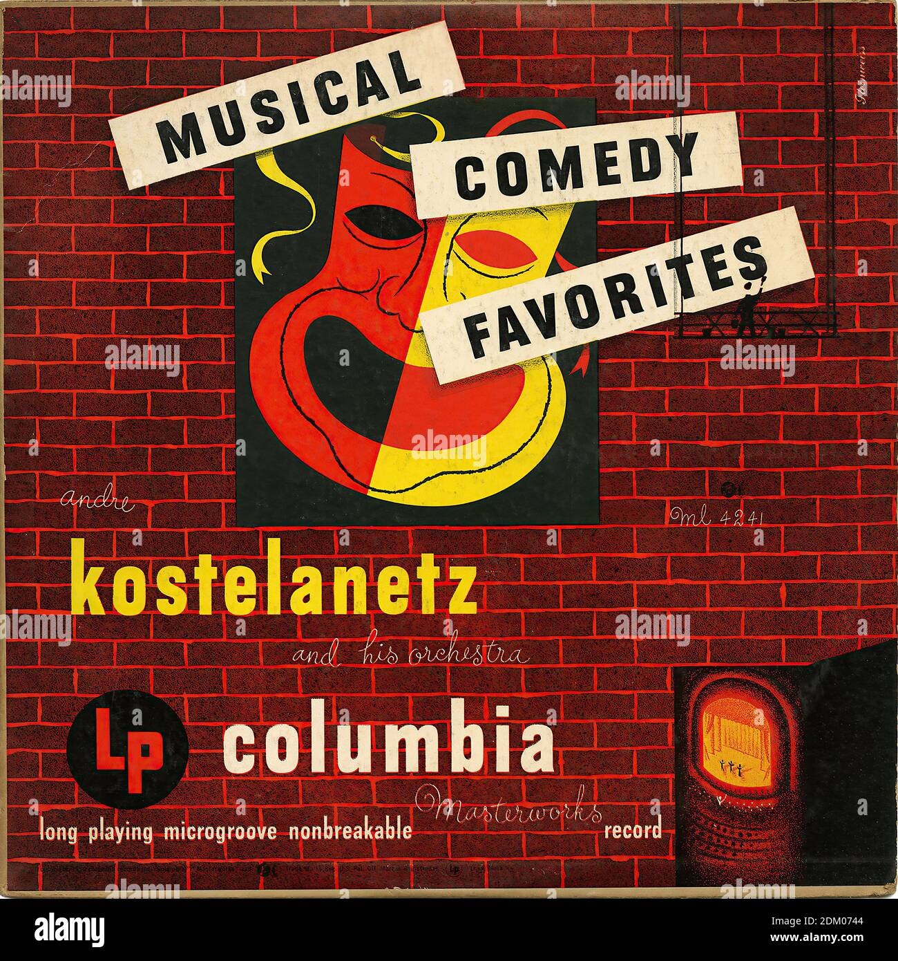 Música Comedia Favoritos - Vintage Record Cover Foto de stock