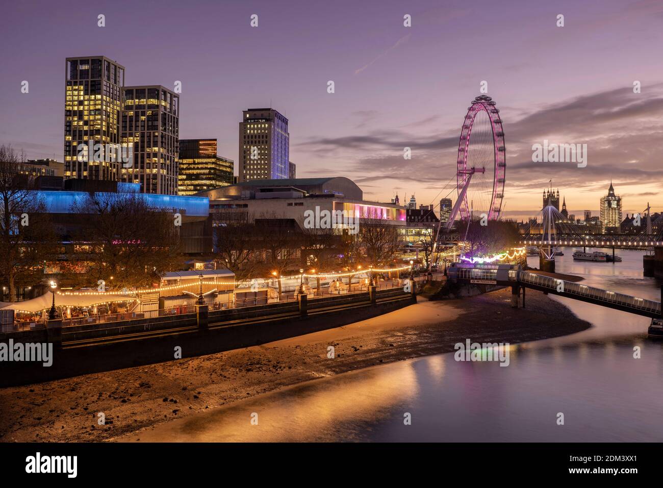 The Southbank Centre on the 11th December in South London in the United Kingdom. Photo by Sam Mellish Foto de stock