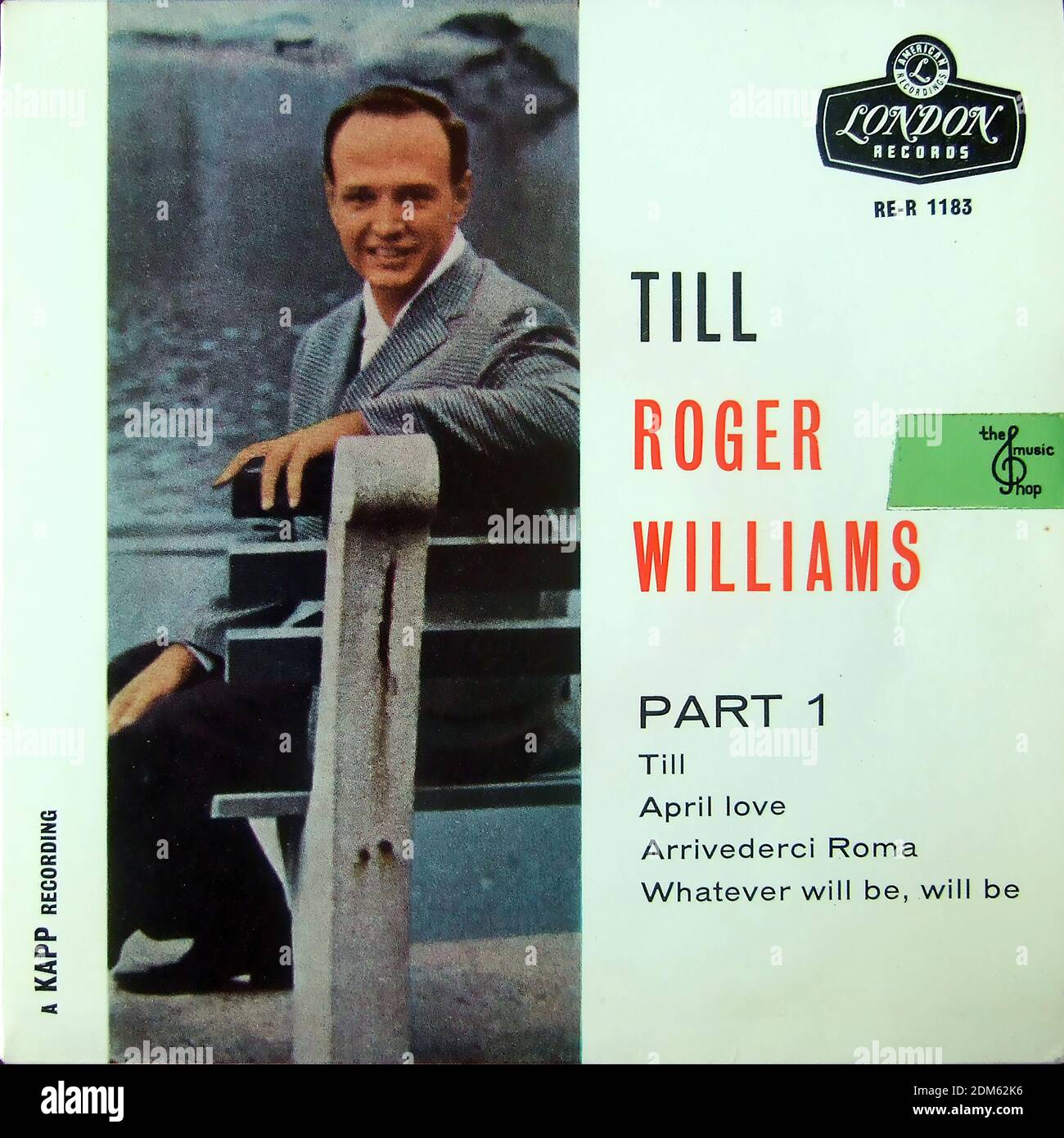 Roger Williams Piano - Till, Marty Gold & Hal Kanner Orch., Kapp, American Recordings, Londres Re-R 1183, 1959 - Vintage vinilo álbum cubierta Foto de stock