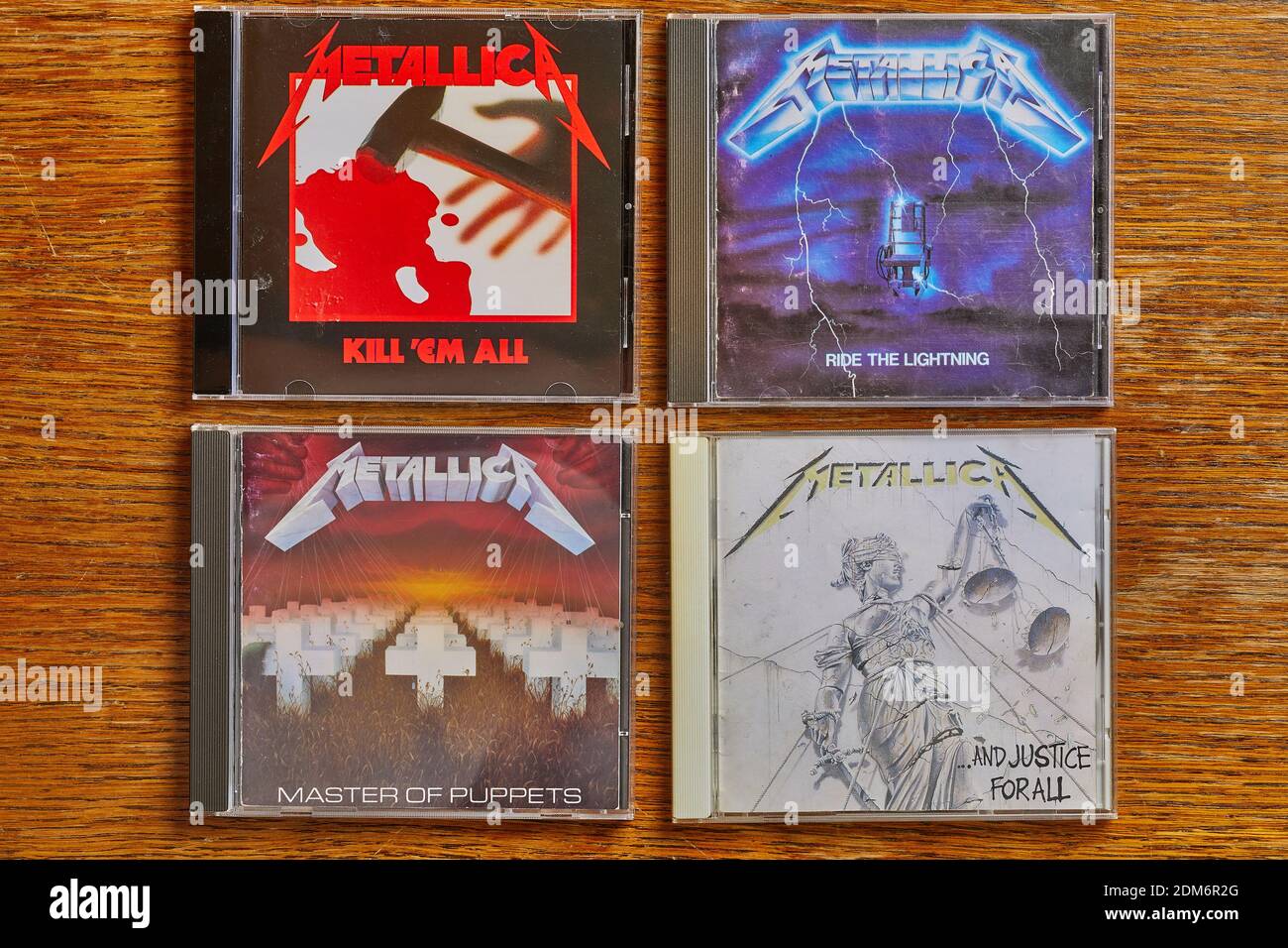 Metallica CD Collection de primeros álbumes Fotografía de stock