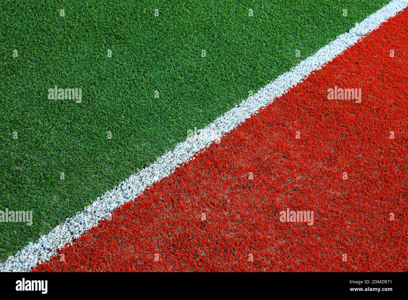 Un alto ángulo de visualización del campo de fútbol Foto de stock