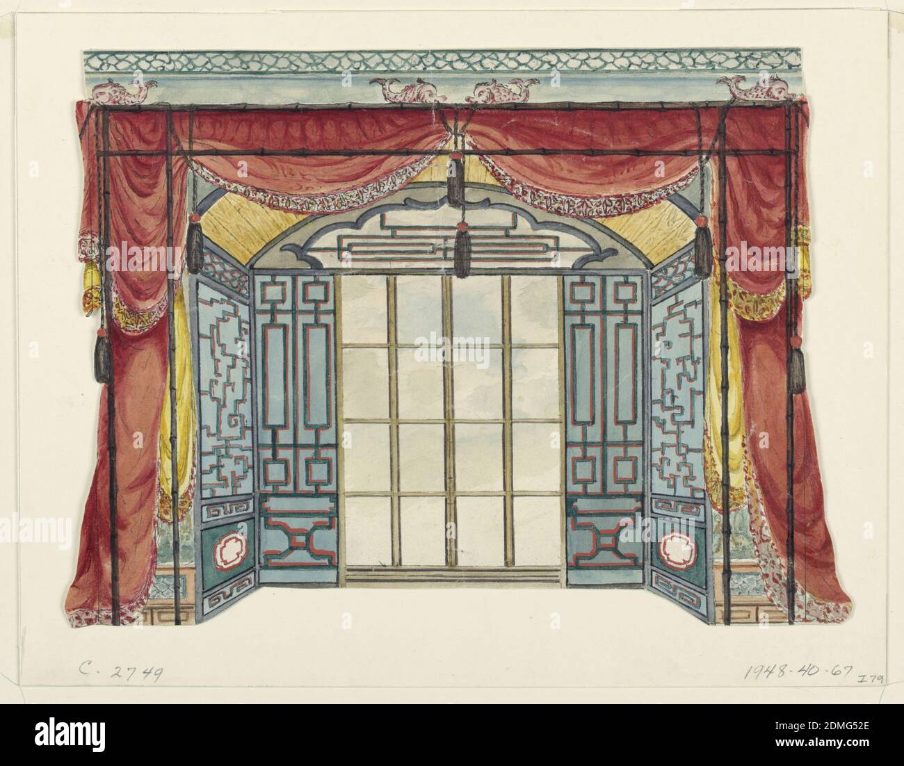 Alcoba de ventana para el Pabellón Real, Brighton, Frederick Crace