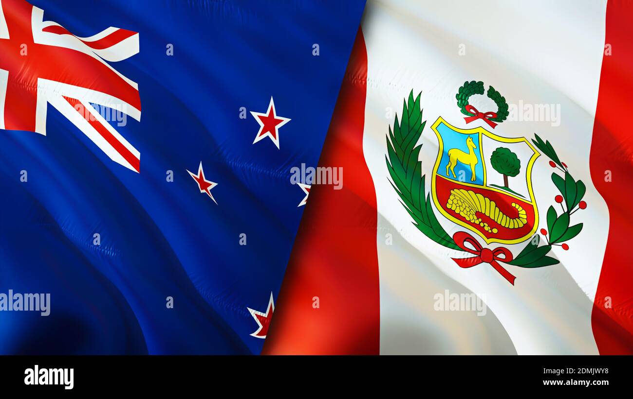 New Zealand And Peru Flags 3d Waving Flag Design New Zealand Peru Flag Picture Wallpaper New Zealand Vs Peru Image 3d Rendering New Zealand Peru Fotografia De Stock Alamy