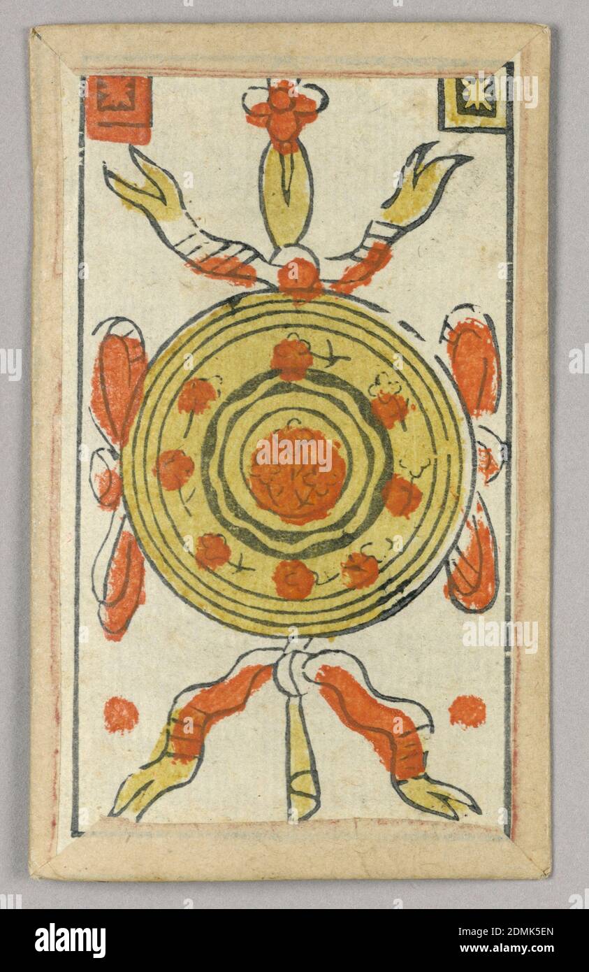 Cartas de un juego de Tarot, c.1809 (litho coloreado a mano)