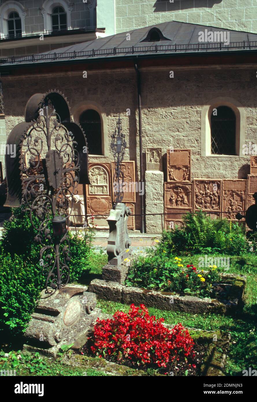 Austria, Salzburgo, Cementerio de la Iglesia de San Pedro´s Foto de stock