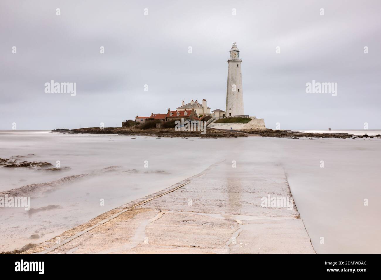 St Mary's Lighthouse Whitley Bay Foto de stock