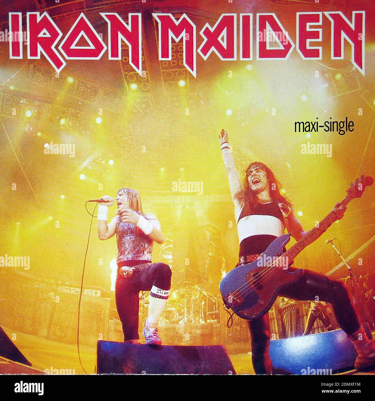 IRON MAIDEN Running Free Live 12 Maxi Single - Vintage Vinyl Record Cover  Fotografía de stock - Alamy