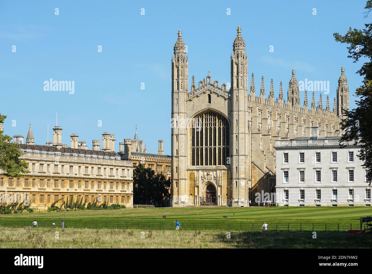 King's College Chapel en la Universidad de Cambridge, vista desde la parte posterior, Cambridge Cambridgeshire Inglaterra Reino Unido Reino Unido Reino Unido Foto de stock