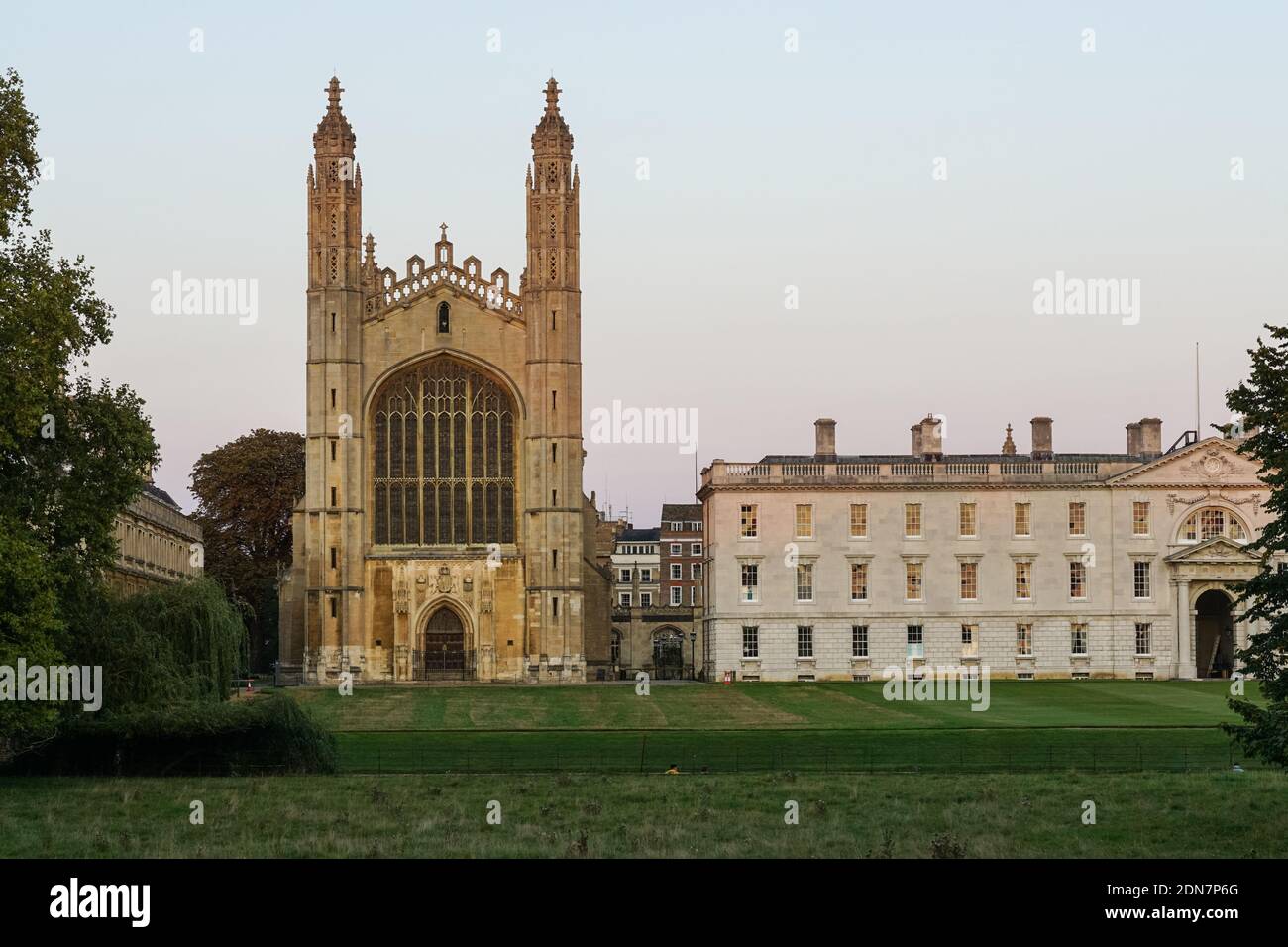 King's College Chapel en la Universidad de Cambridge, vista desde la parte posterior, Cambridge Cambridgeshire Inglaterra Reino Unido Reino Unido Reino Unido Foto de stock