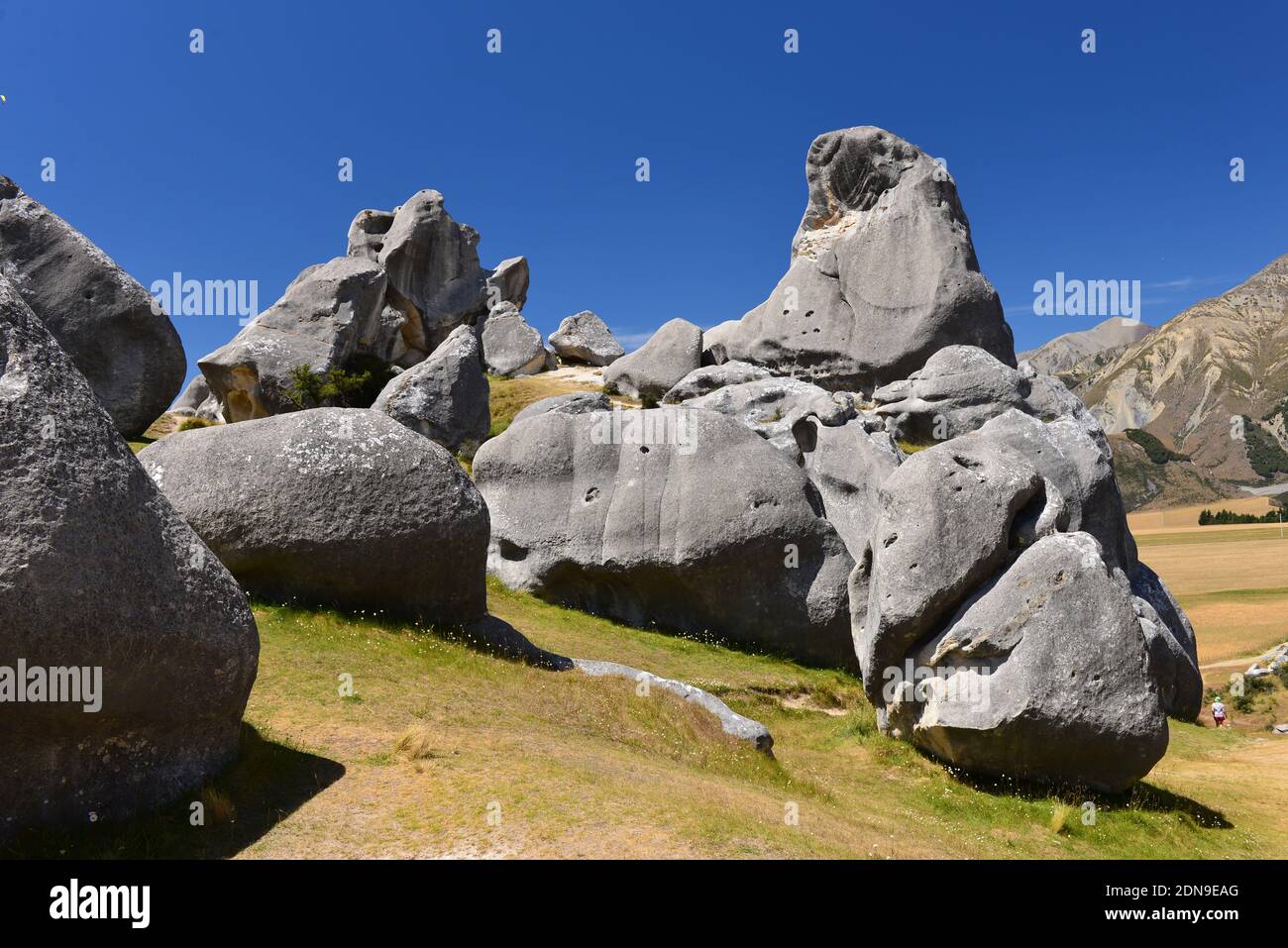 Castle Hill en el Parque Nacional Arthur's Pass Foto de stock