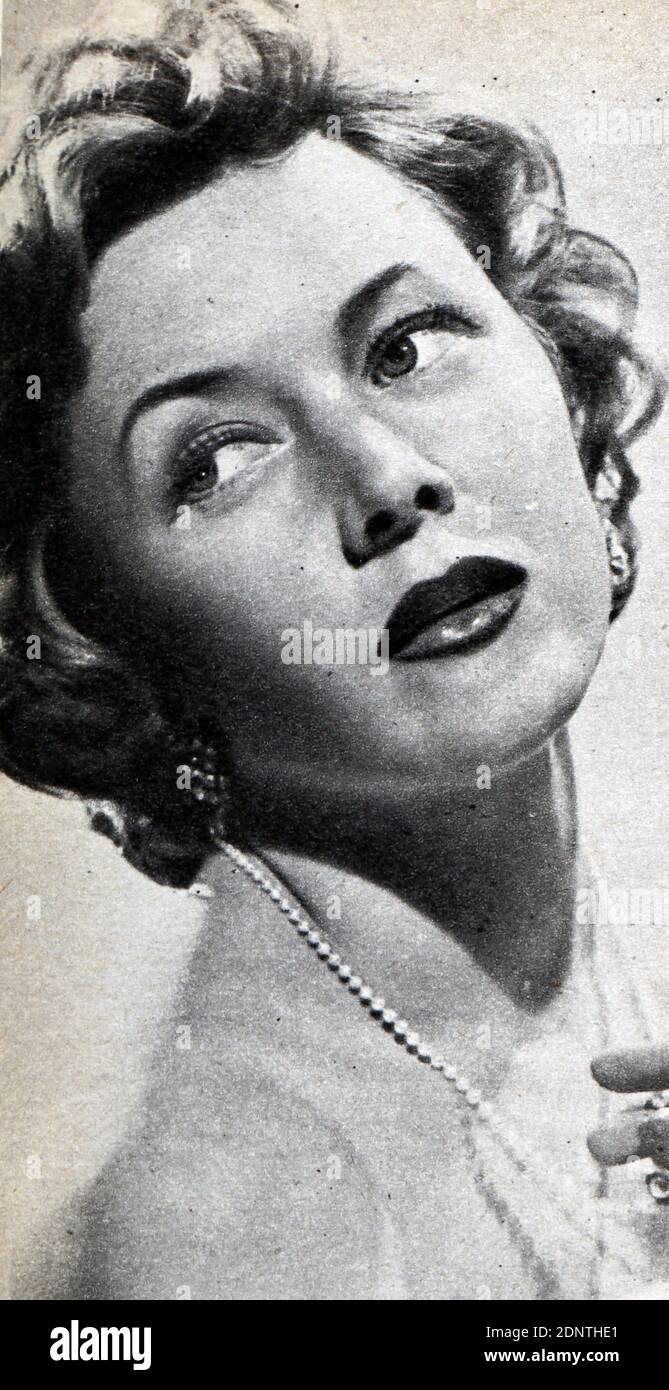 Fotografía de Gloria Grahame (1923-1981) una actriz y cantante estadounidense de teatro, cine y televisión. Foto de stock